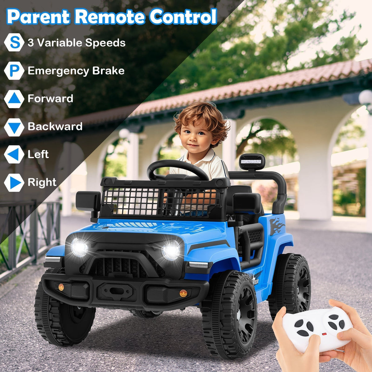 12V Kids Ride on Truck Car Battery Powered Electric VehicleTorqelo.com