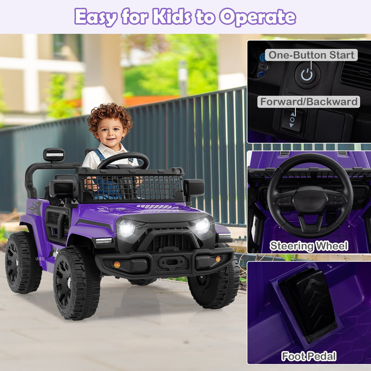 12V kids ride-on truck, GBruno Store, view 12