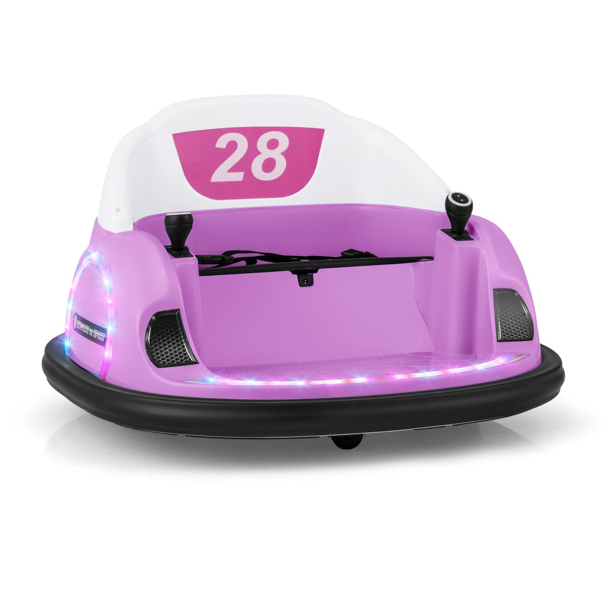 Toddler ride-on bumper car with LED lights and 360-degree spin, GBruno Store, view 4