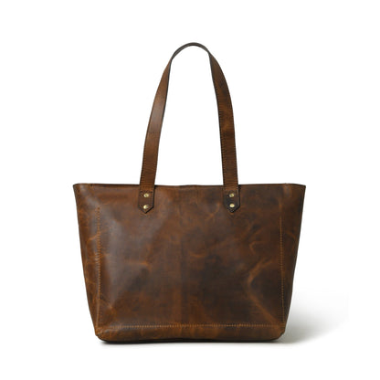 Essential Work Tote - Brown by Classy Leather Bags