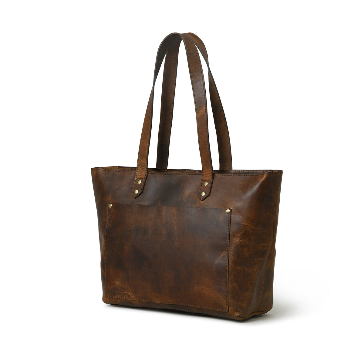 Essential Work Tote - Brown by Classy Leather Bags