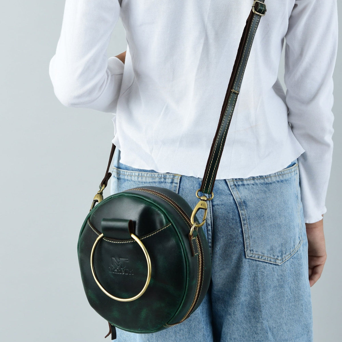 Rosie Sling Circle Bag by Classy Leather Bags