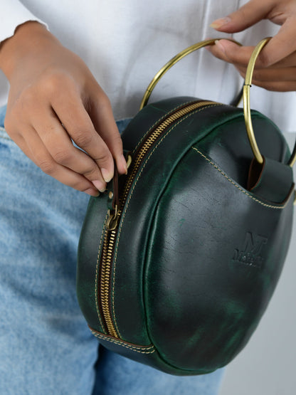 Rosie Sling Circle Bag by Classy Leather Bags
