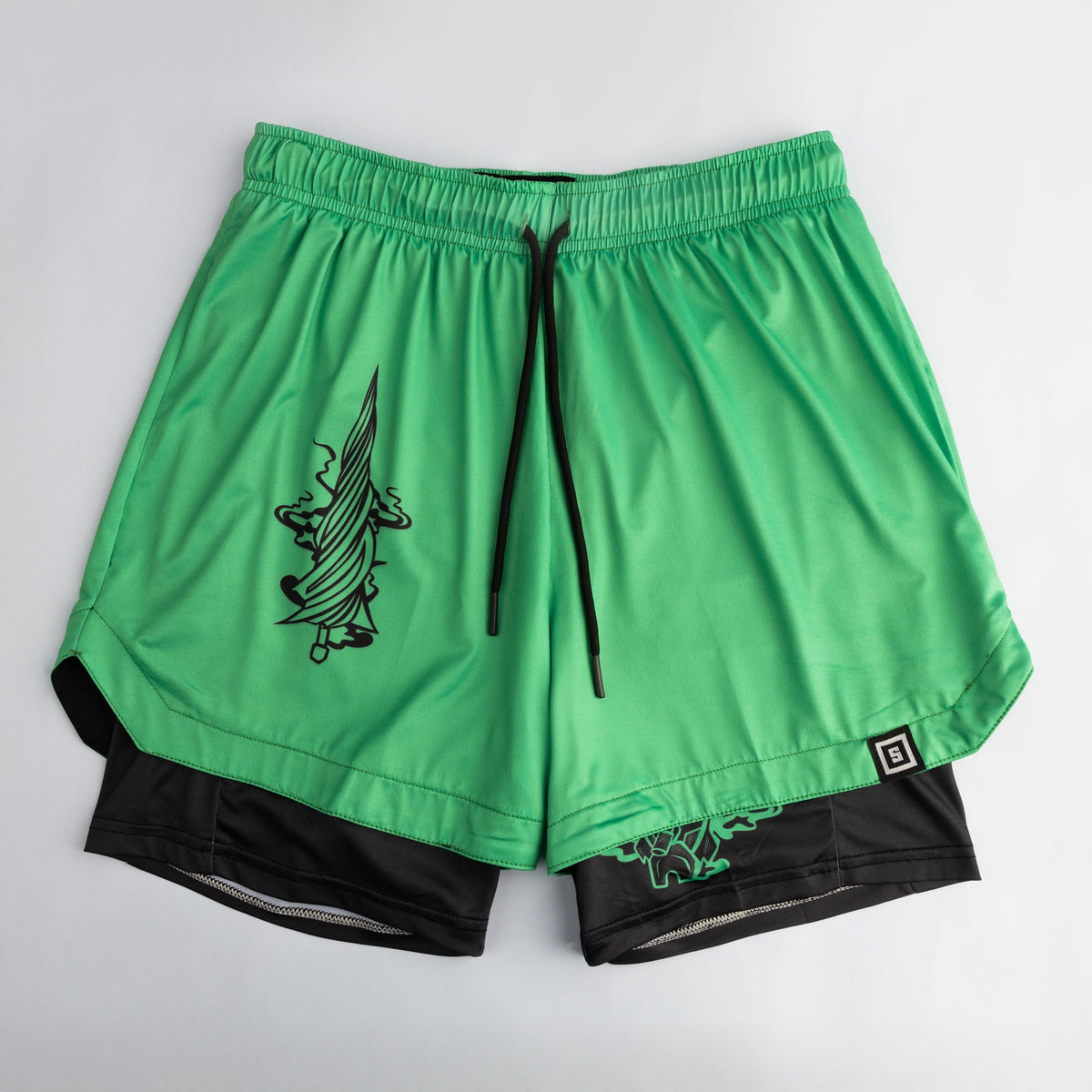 The Body Flicker 2-in-1 lined shorts with compression liner