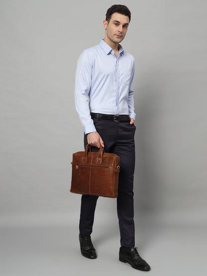 Denver Slim Laptop Briefcase by Classy Leather Bags