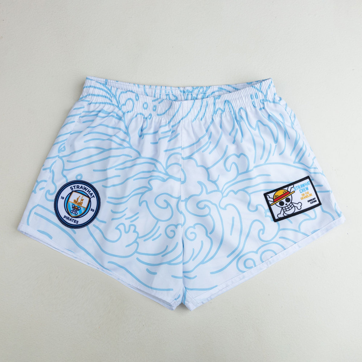 Grandline City women's athletic shorts with sublimated design