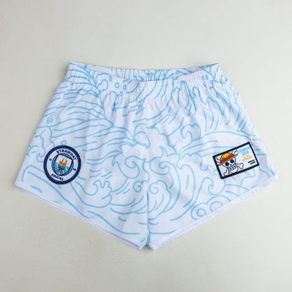 Grandline City women's athletic shorts with sublimated design