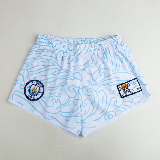 Grandline City women's athletic shorts with sublimated design