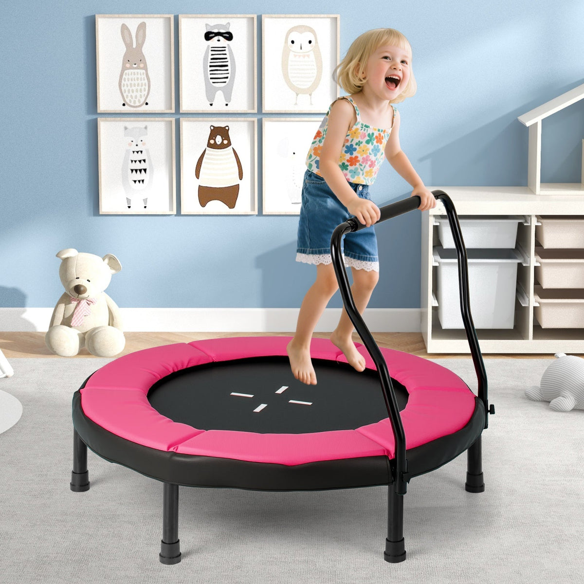 40 inch indoor outdoor kids fitness trampoline, GBruno Store