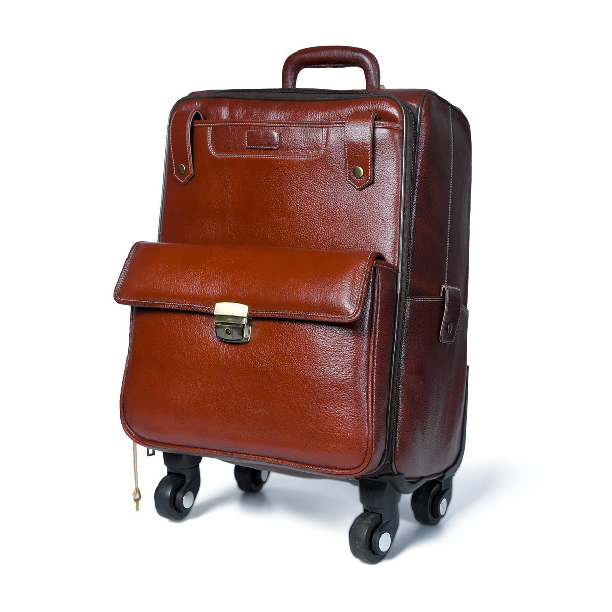 Leather Carry-On Trolly Bag by Classy Leather Bags