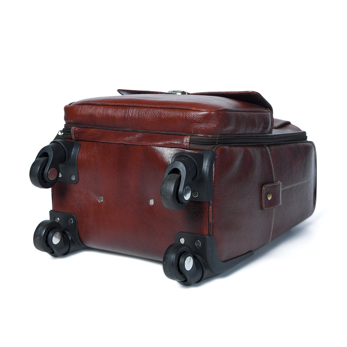 Leather Carry-On Trolly Bag by Classy Leather Bags