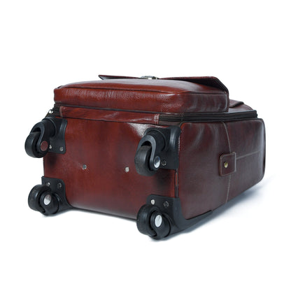 Leather Carry-On Trolly Bag by Classy Leather Bags