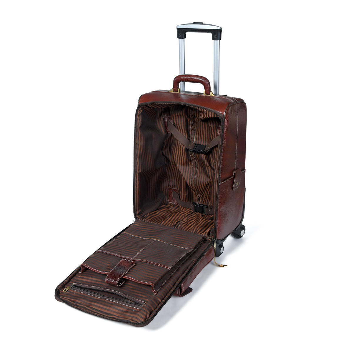 Leather Carry-On Trolly Bag by Classy Leather Bags