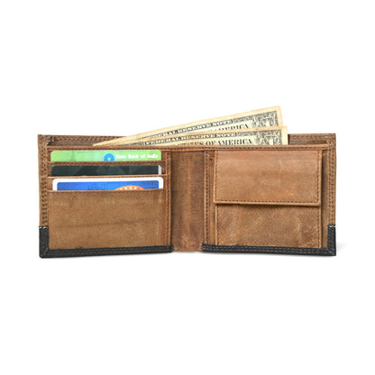 Contrast Bifold Men's Wallet by Classy Leather Bags