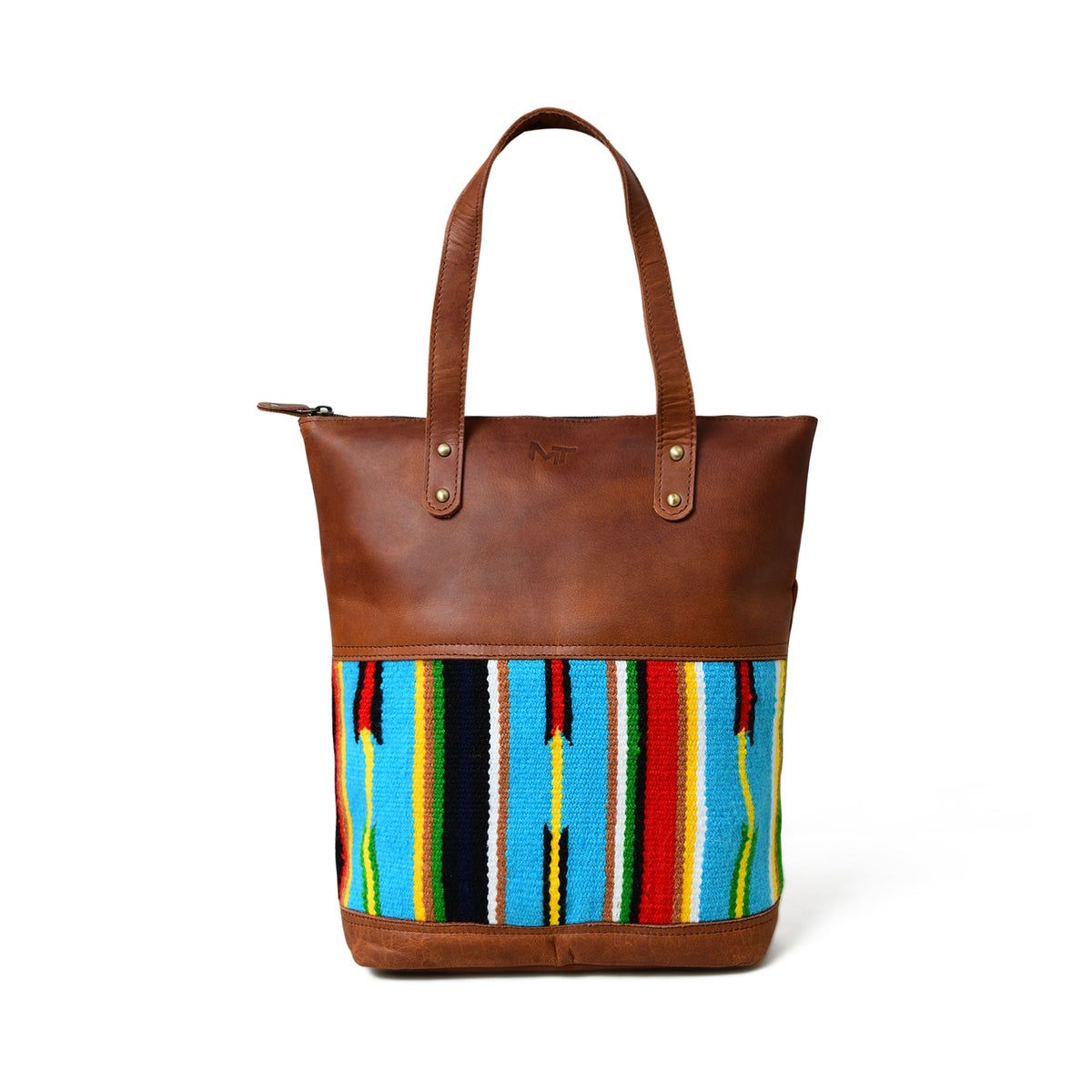Multicoloured Leather Tote Bag by Classy Leather Bags