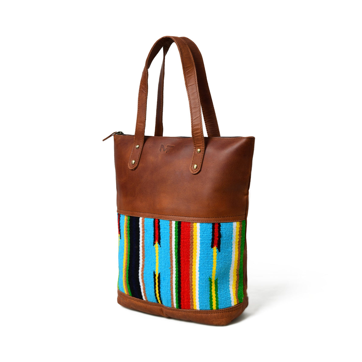 Multicoloured Leather Tote Bag by Classy Leather Bags