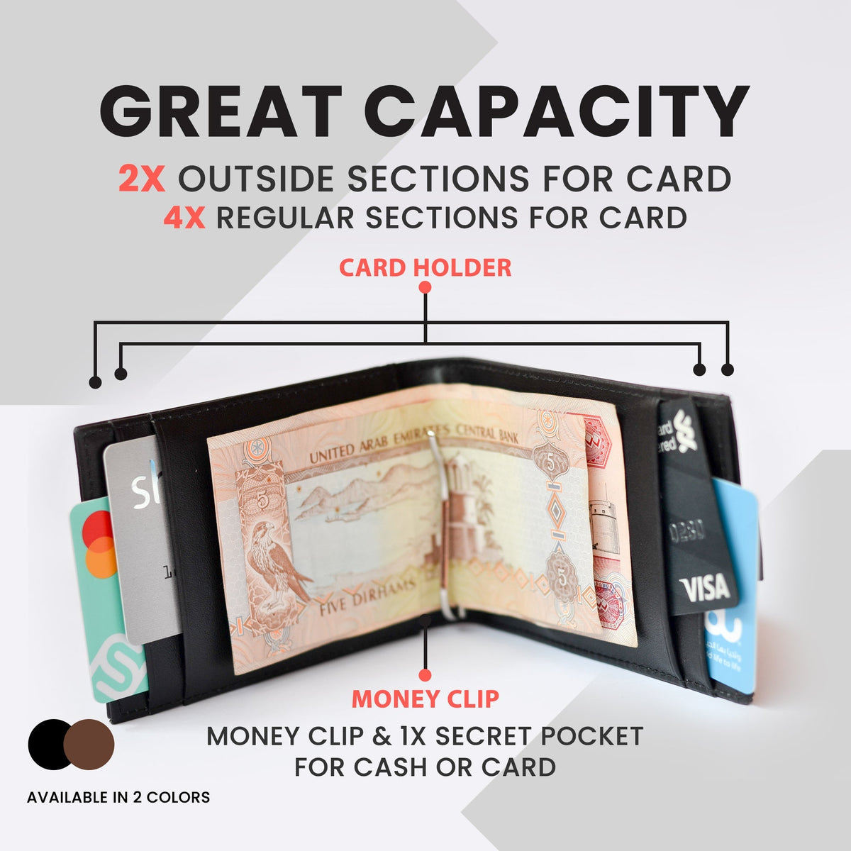 Avera Group Slim Genuine Leather Rfid Blocking Bifold Wallet With Money Clip by Avera Group