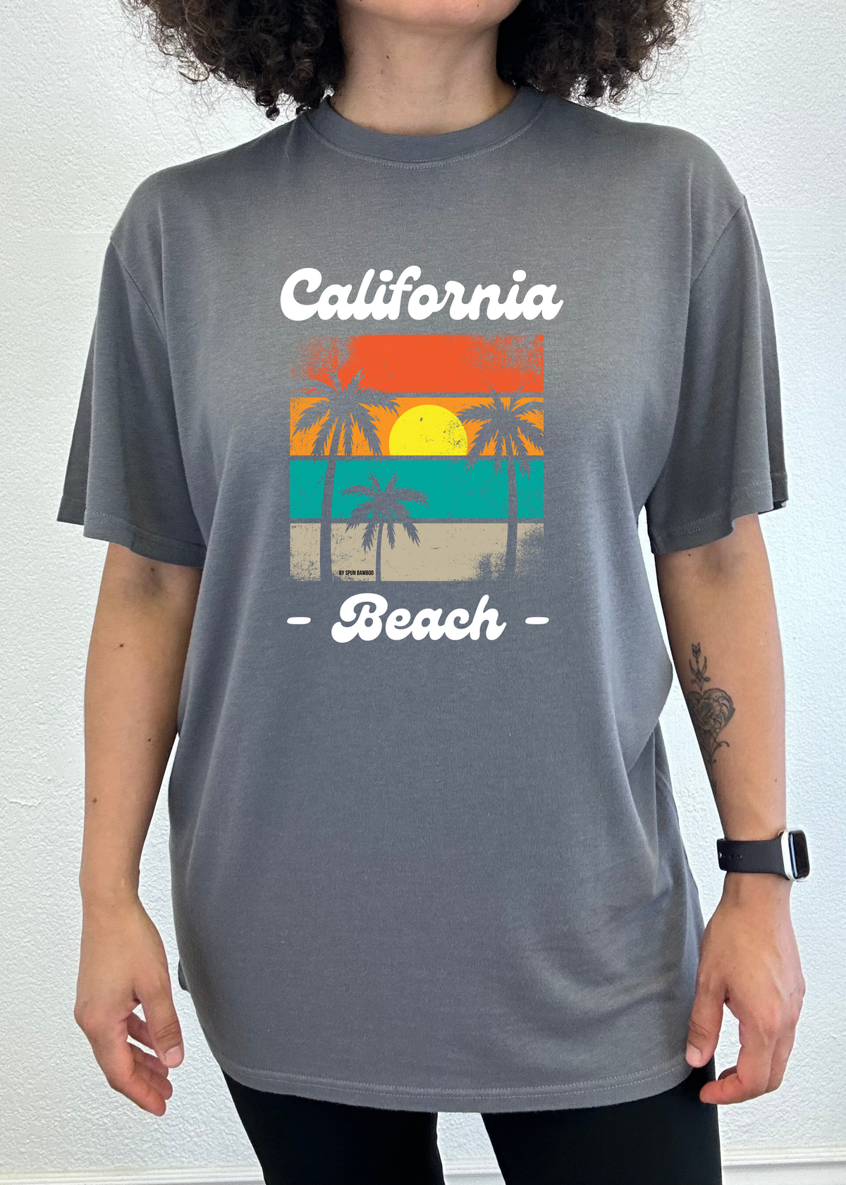 California Beach unisex short sleeve graphic T-shirt in bamboo viscose and organic cotton