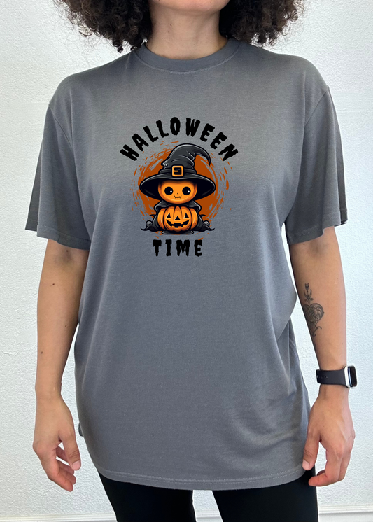 Halloween Time unisex short sleeve graphic T-shirt in bamboo viscose and organic cotton