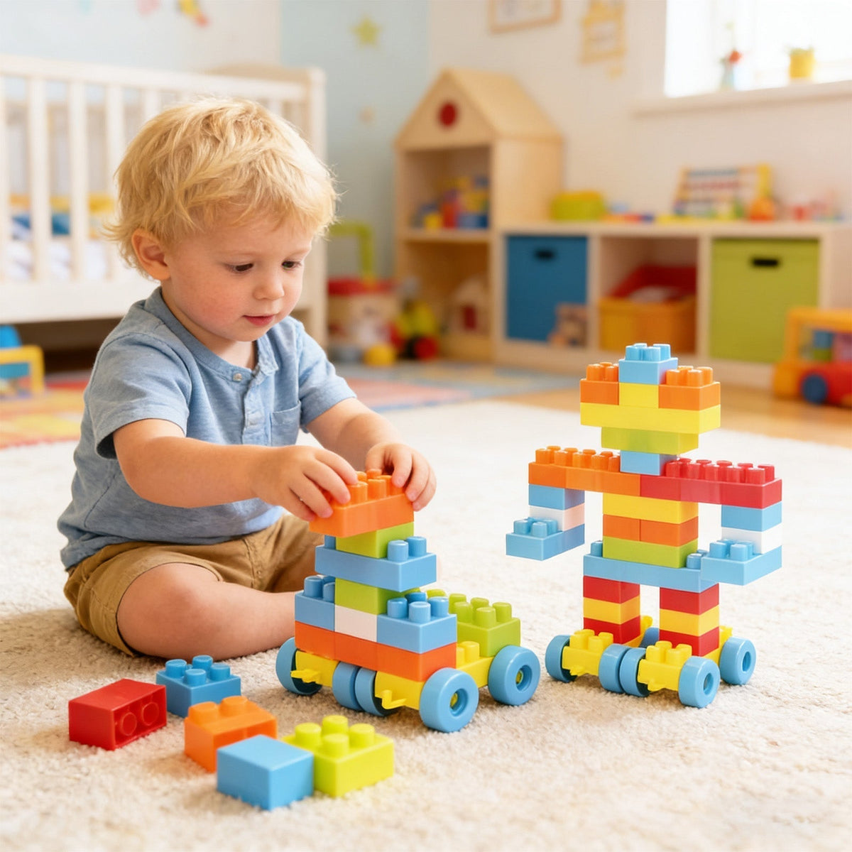 150-piece toddler building blocks set by GBruno Store, view 2