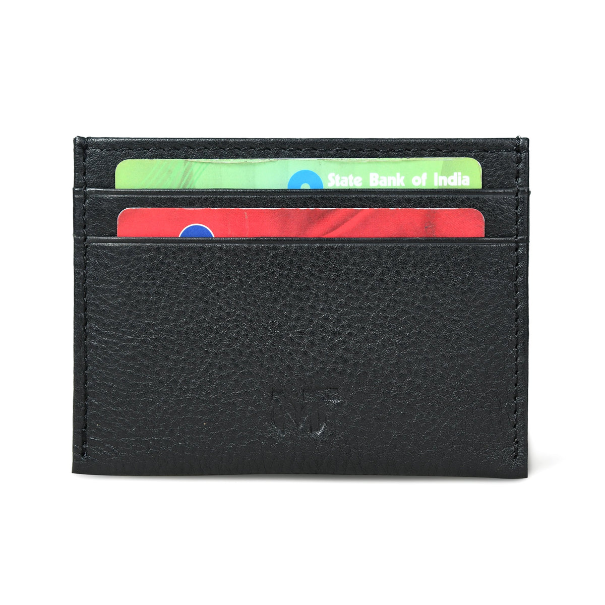 Minimalistic Black Cards Holder by Classy Leather Bags