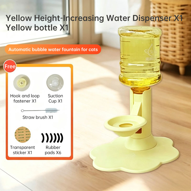 Gravity Cat Water Dispenser, No Electricity, Filter-Free, Adjustable Height Pet Fountain for Cats & Small Dogs by eprolo