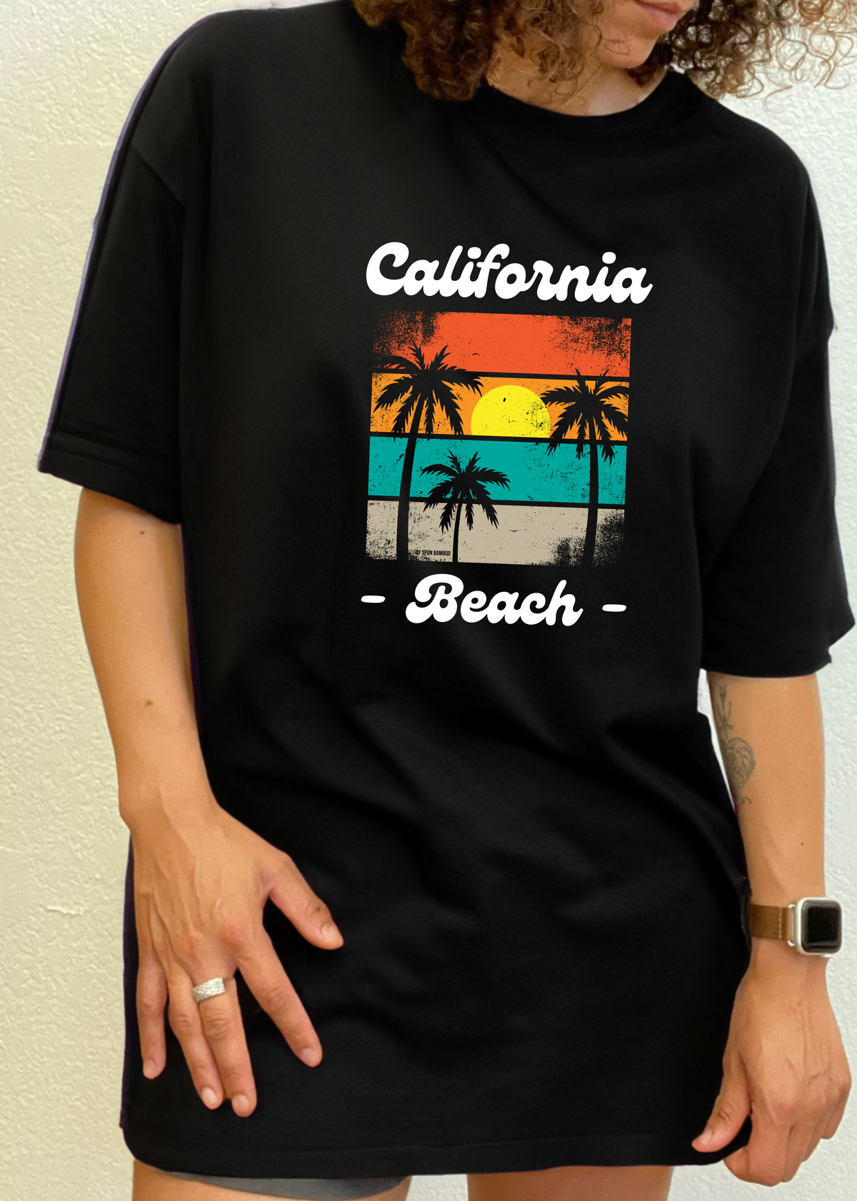 California Beach unisex bamboo graphic T-shirt – view 7