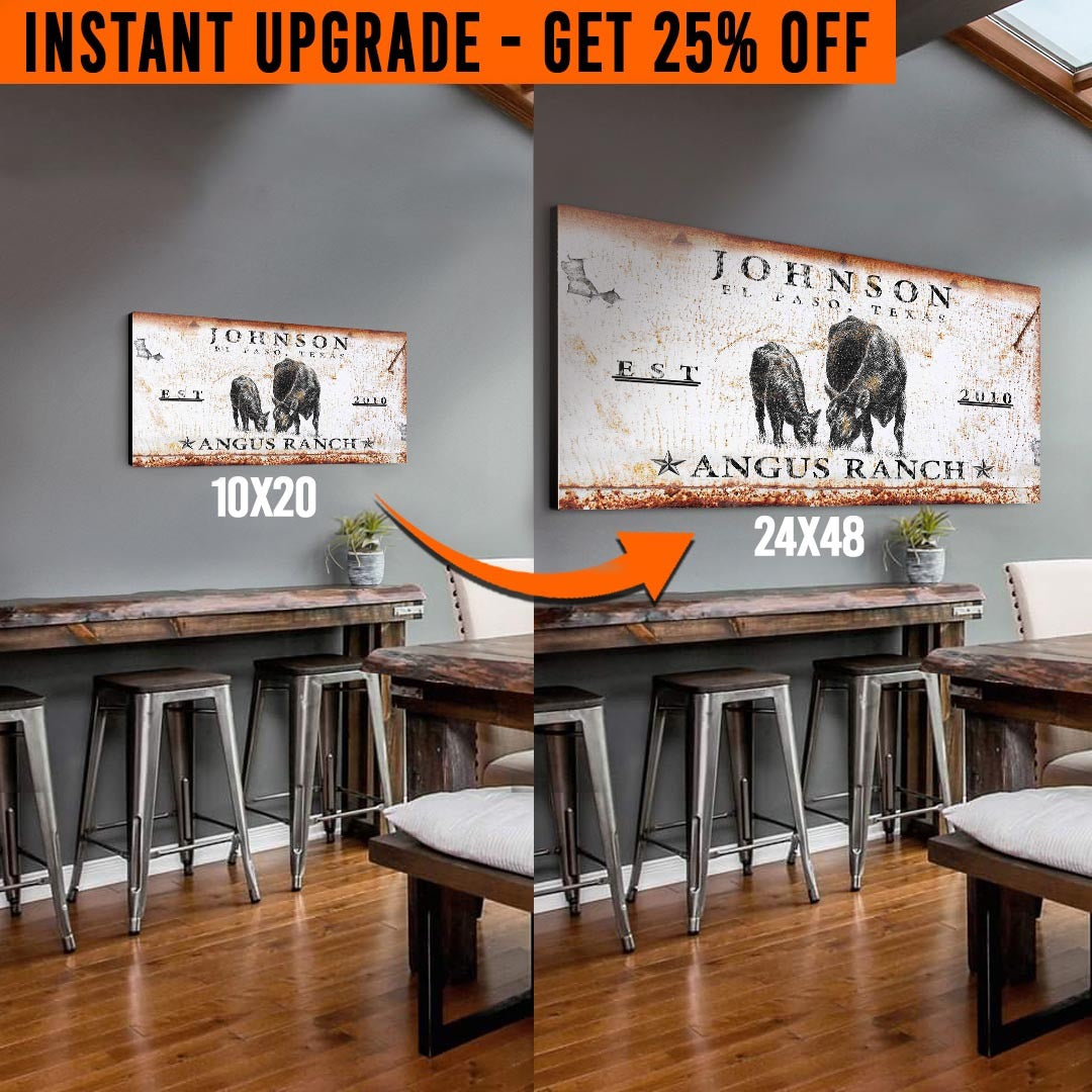 Upgrade Your 'Angus Ranch' (Style 1) Canvas To 24x48 Inches by Tailored Canvases