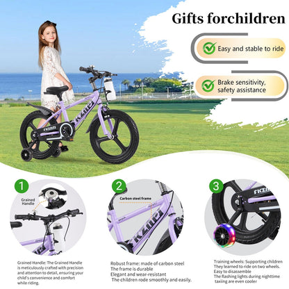 16-18 inch kids bike with training wheels and adjustable seat by GBruno Store, view 34