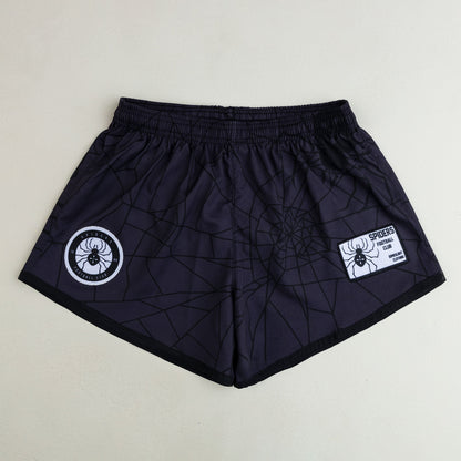 Spider Troops women's athletic shorts with sublimated design