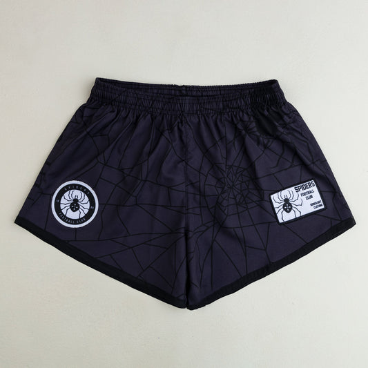 Spider Troops women's athletic shorts with sublimated design