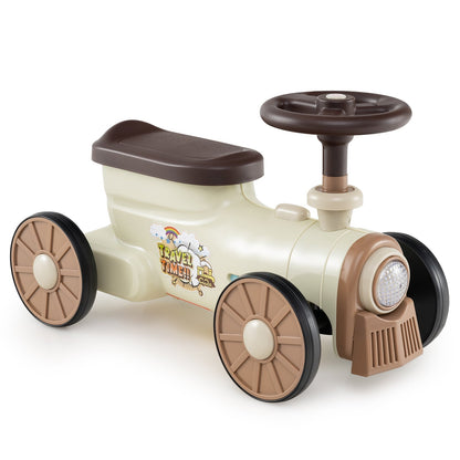 Ride on Toy with Steering Wheel and Train Whistle Sound Button by GBruno Store