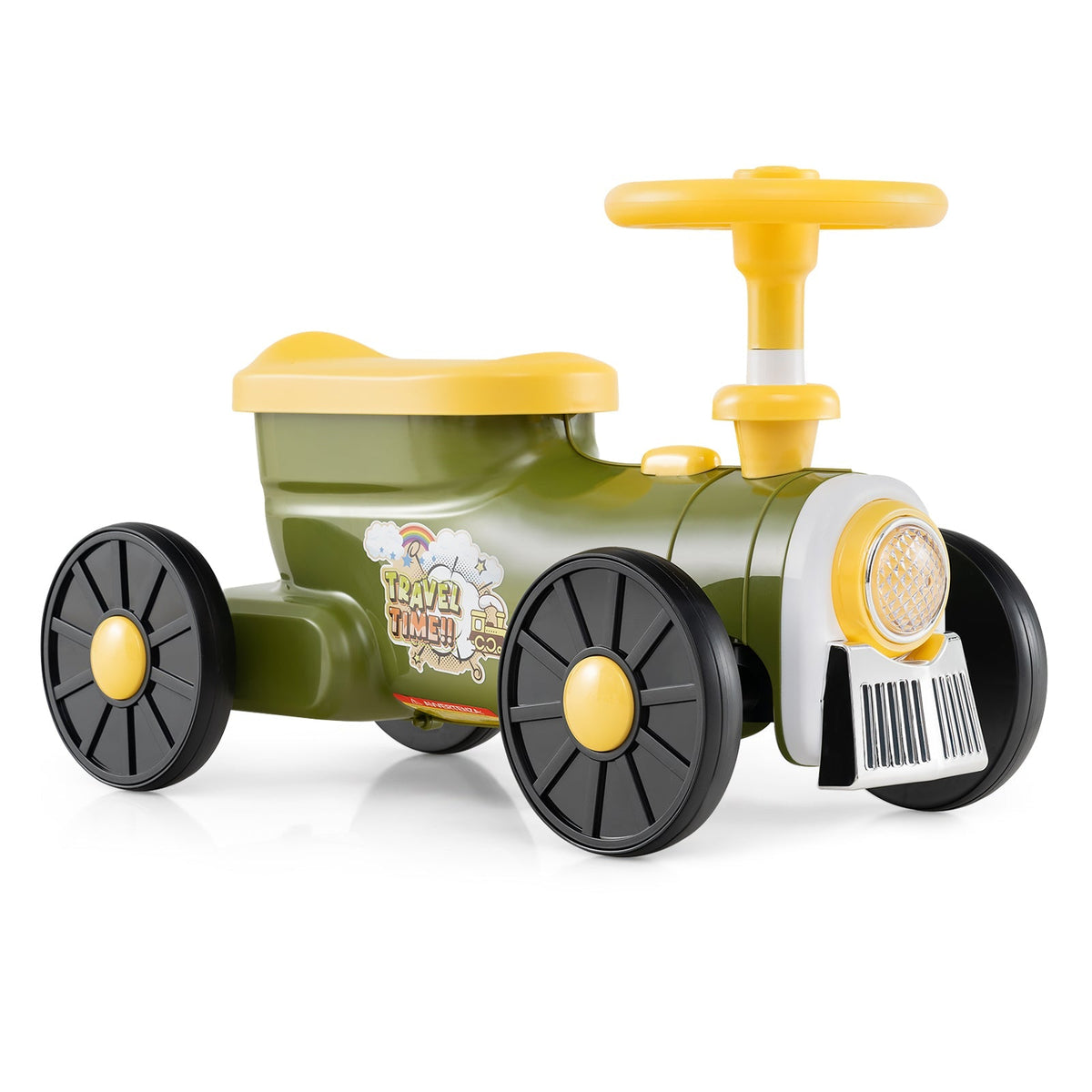 Ride on Toy with Steering Wheel and Train Whistle Sound Button by GBruno Store