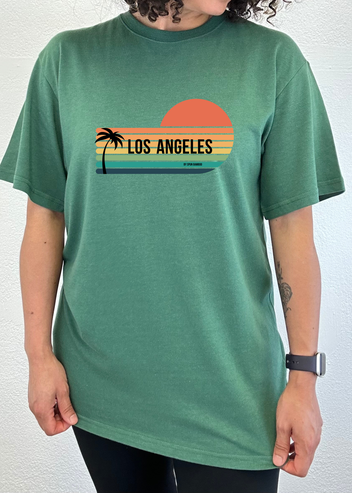 Los Angeles unisex short sleeve graphic T-shirt in bamboo viscose and organic cotton