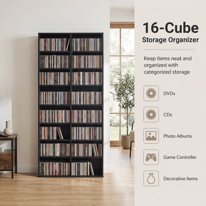 16-compartment CD storage unit with adjustable shelves, 54 inch by DirectDeals, view 15