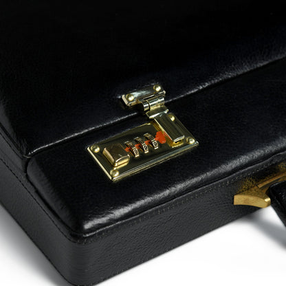 Black Office Suitcase Briefcase by Classy Leather Bags