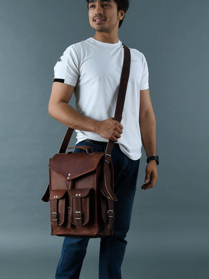 The Pre-Historic Convertible + Free Pencil Case by Classy Leather Bags