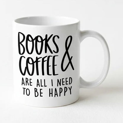 Book Lover Mug - Ceramic Coffee Mug for Book Club Gifts & Reader Gift Ideas 11 oz or 15 oz by Joyful Moose