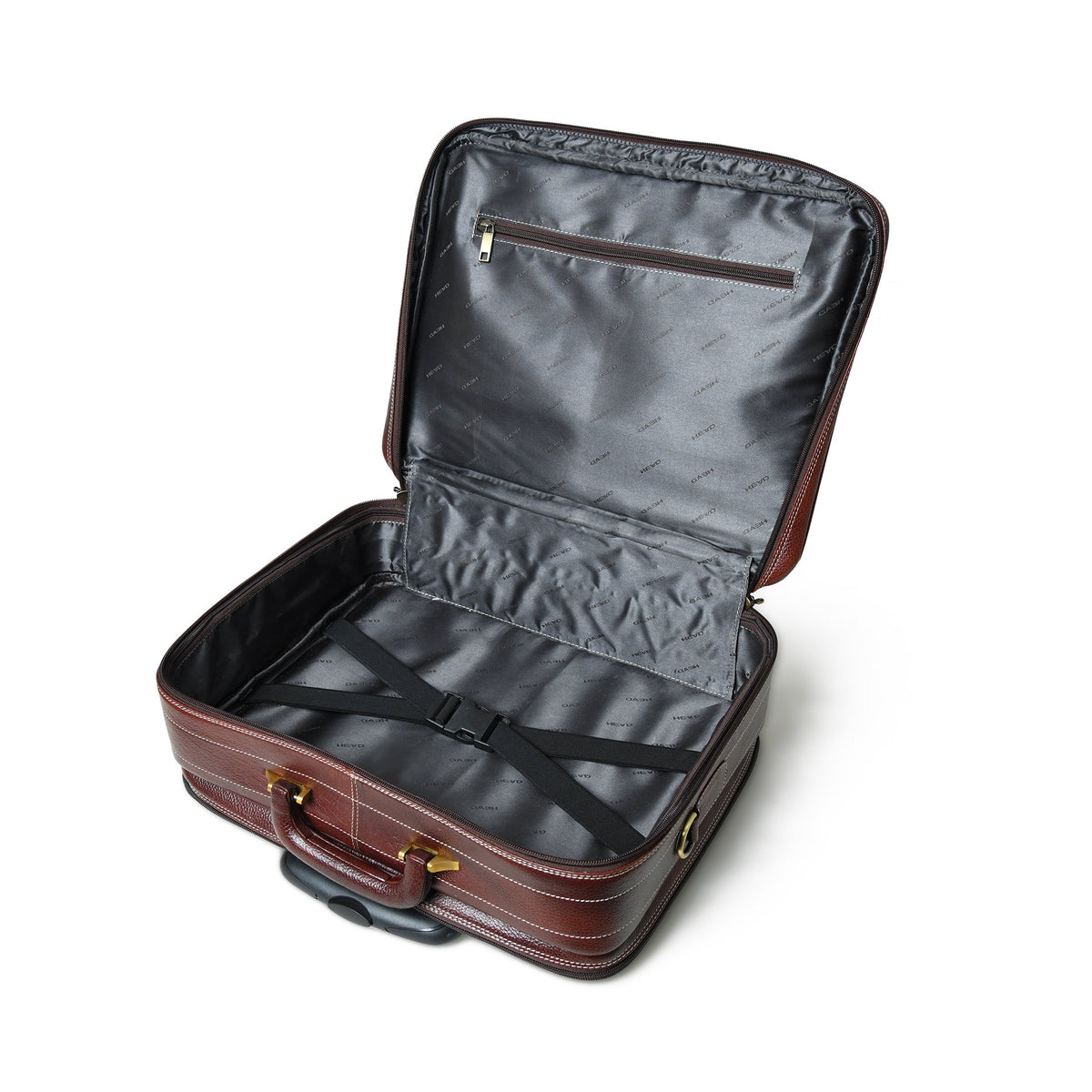 Wanderer Leather Trolly Suitcase Bag by Classy Leather Bags