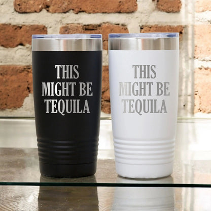 Vacuum Insulated Tumbler - Stainless Steel Travel Drink Mug With Laser Engraved Design by Joyful Moose