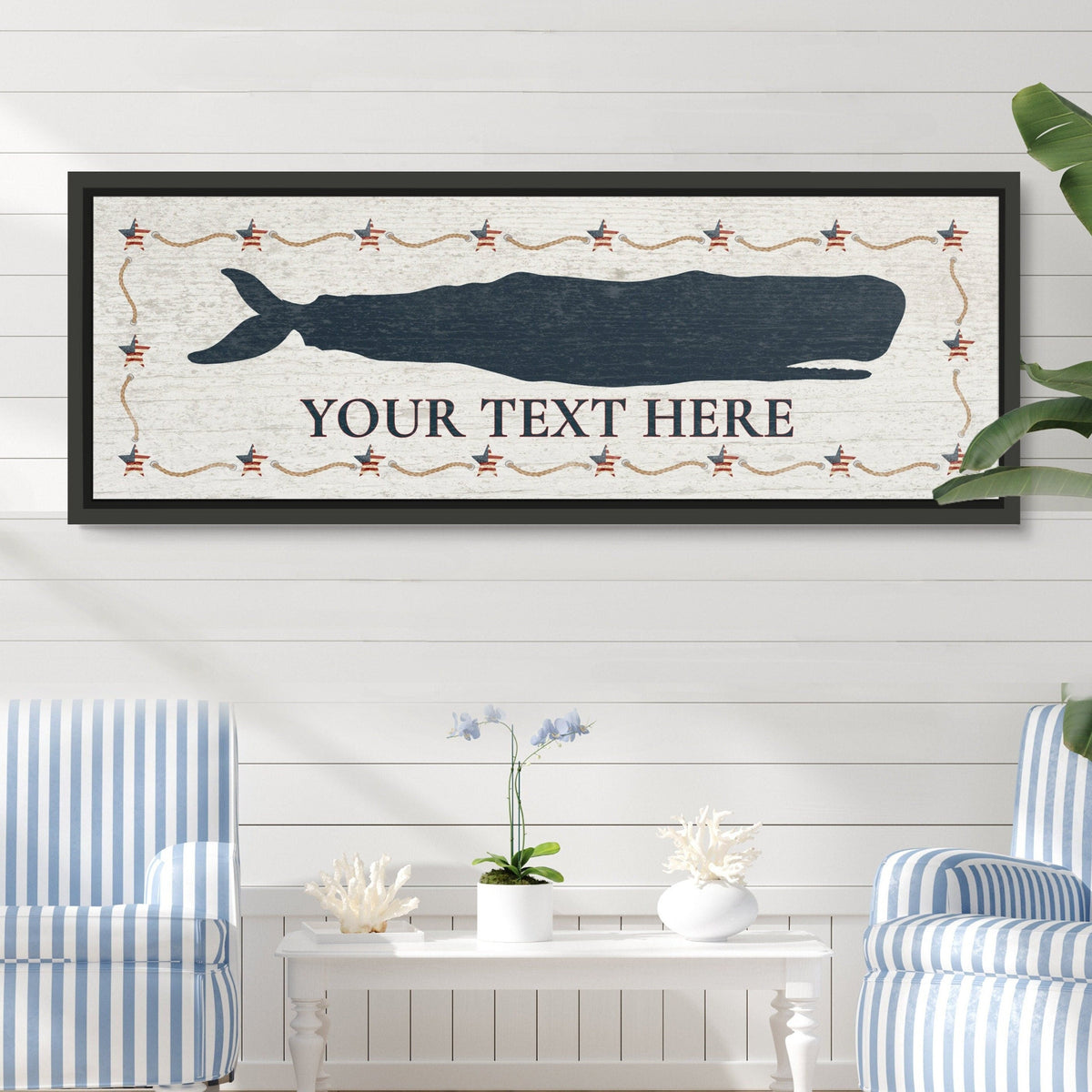 Personalized Framed Whale Canvas Sign by Off The Square Designs