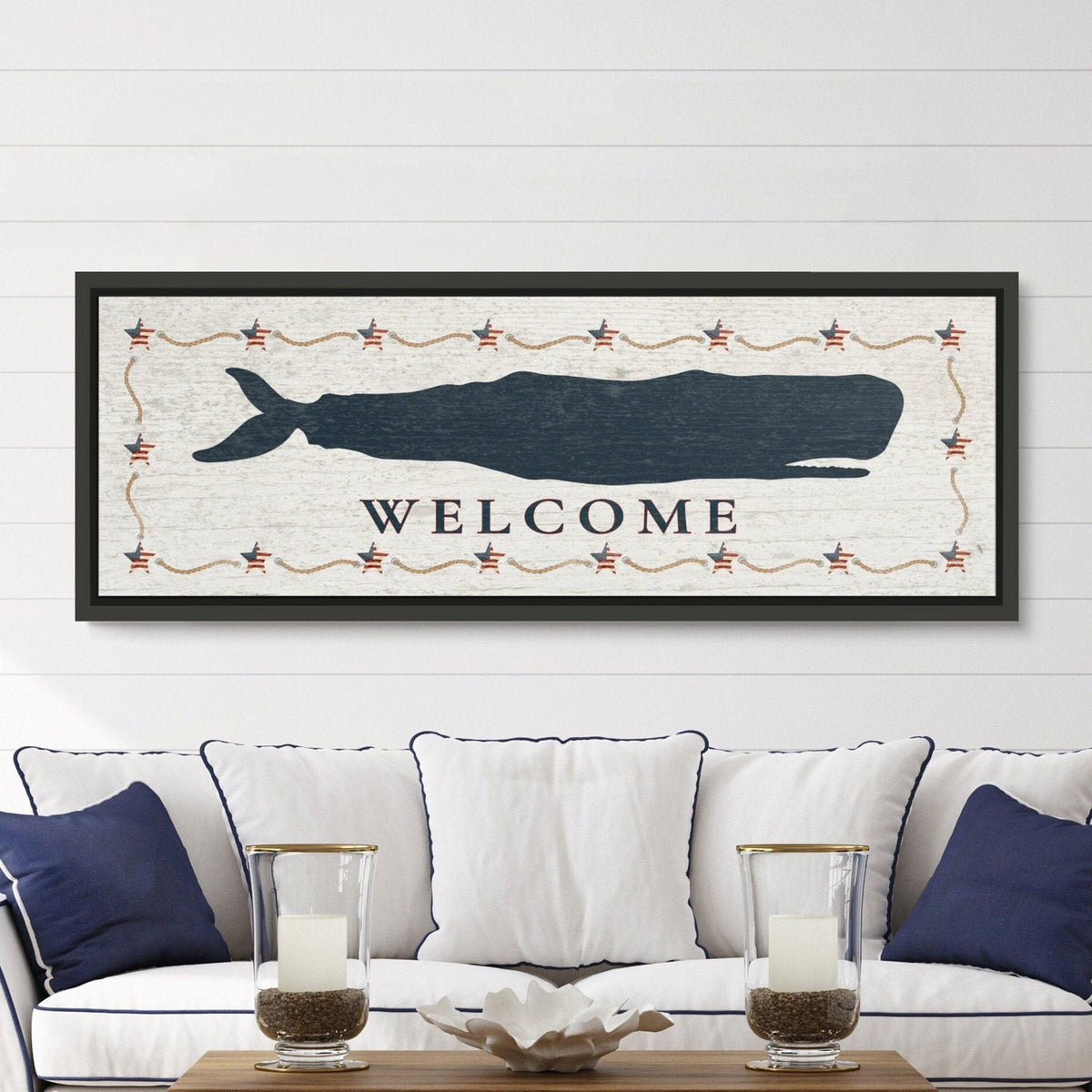 Personalized Framed Whale Canvas Sign by Off The Square Designs