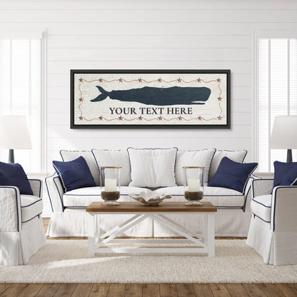 Personalized Framed Whale Canvas Sign by Off The Square Designs