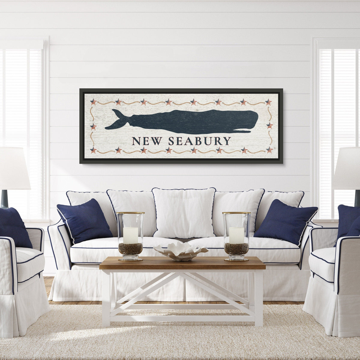 Personalized Framed Whale Canvas Sign by Off The Square Designs