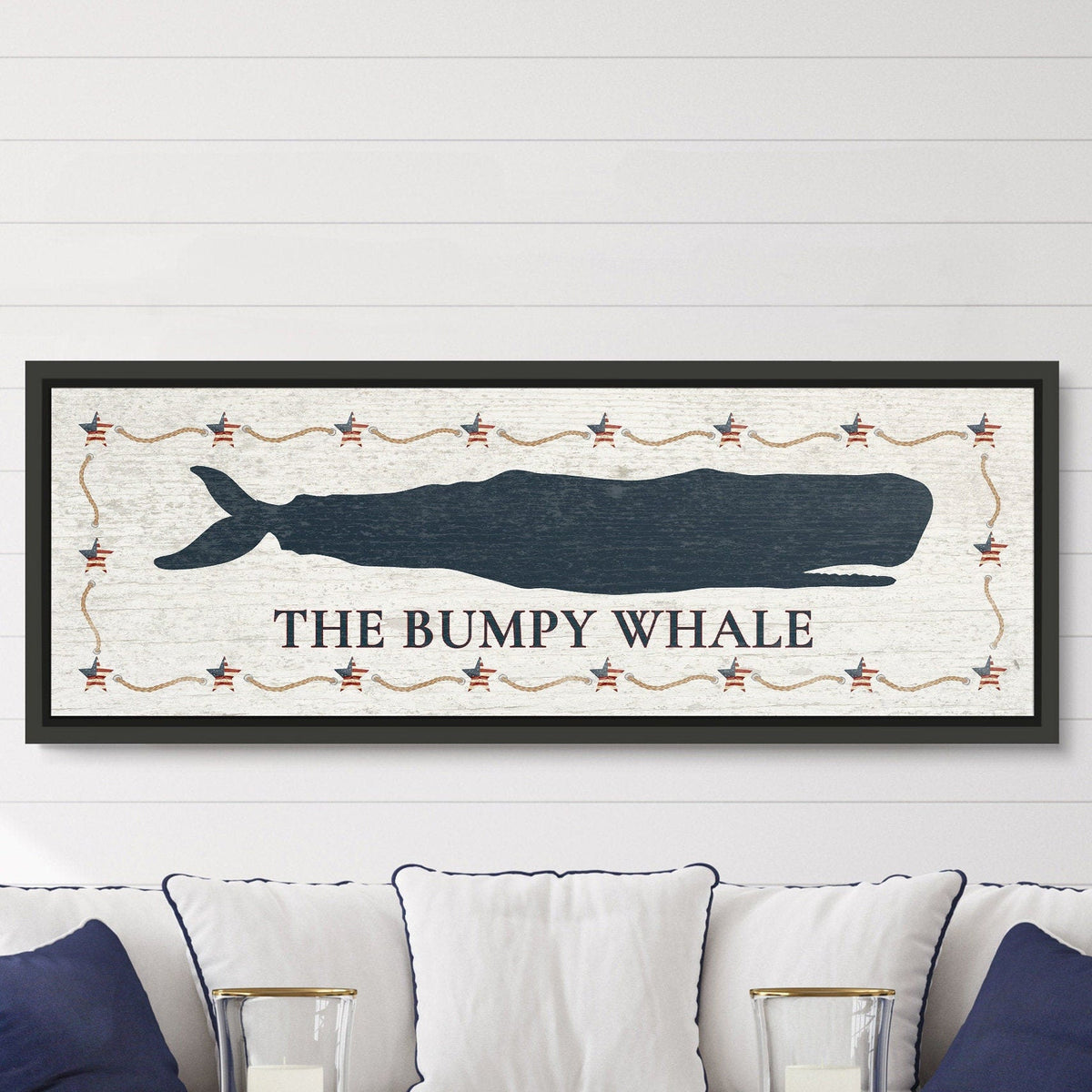 Personalized Framed Whale Canvas Sign by Off The Square Designs