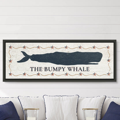 Personalized Framed Whale Canvas Sign by Off The Square Designs