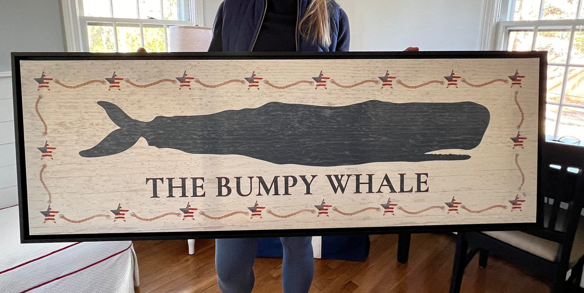 Personalized Framed Whale Canvas Sign by Off The Square Designs