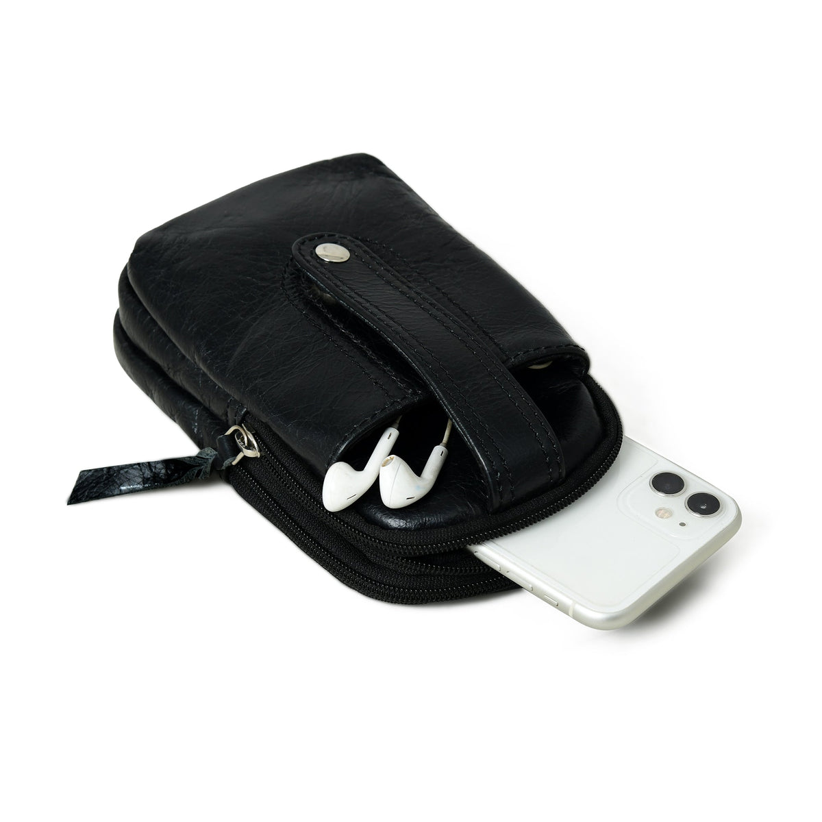 Jet-Set Organizer: Leather Phone Pouch by Classy Leather Bags