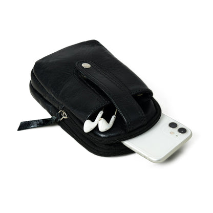 Jet-Set Organizer: Leather Phone Pouch by Classy Leather Bags