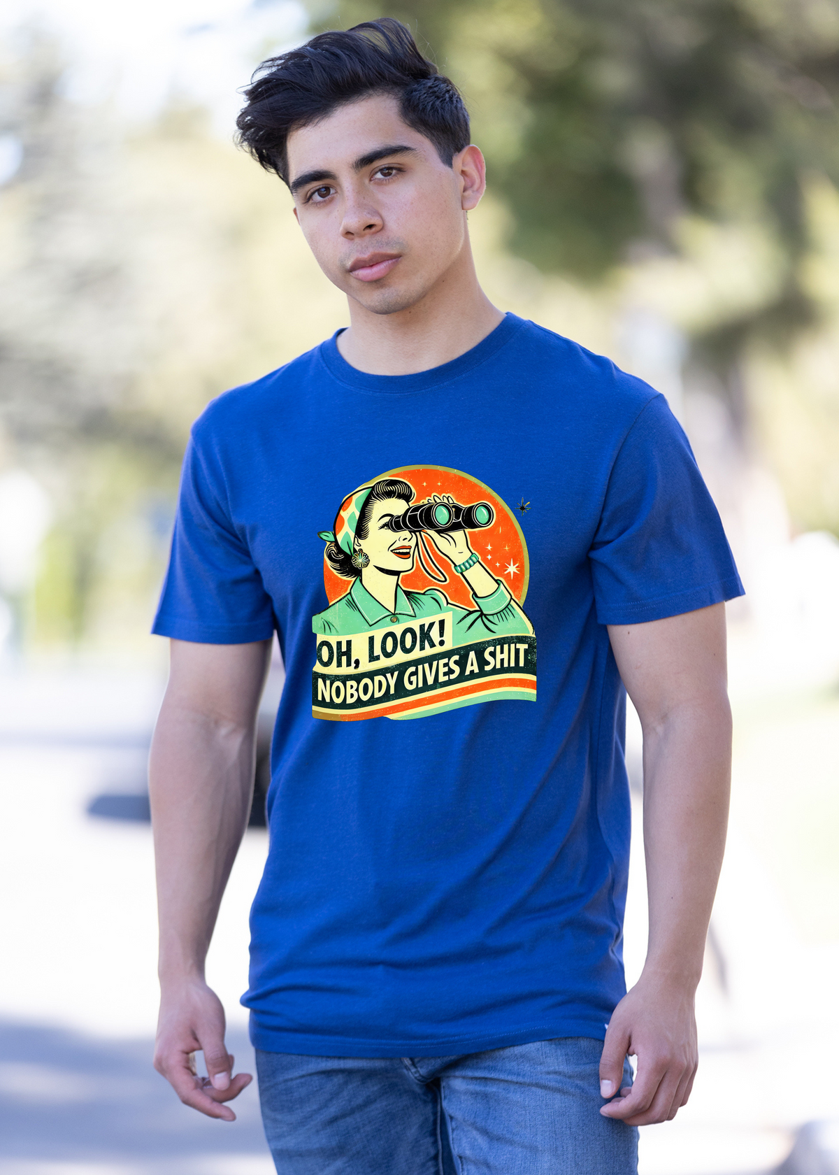 Funny Retro Woman unisex bamboo graphic T-shirt – view 14